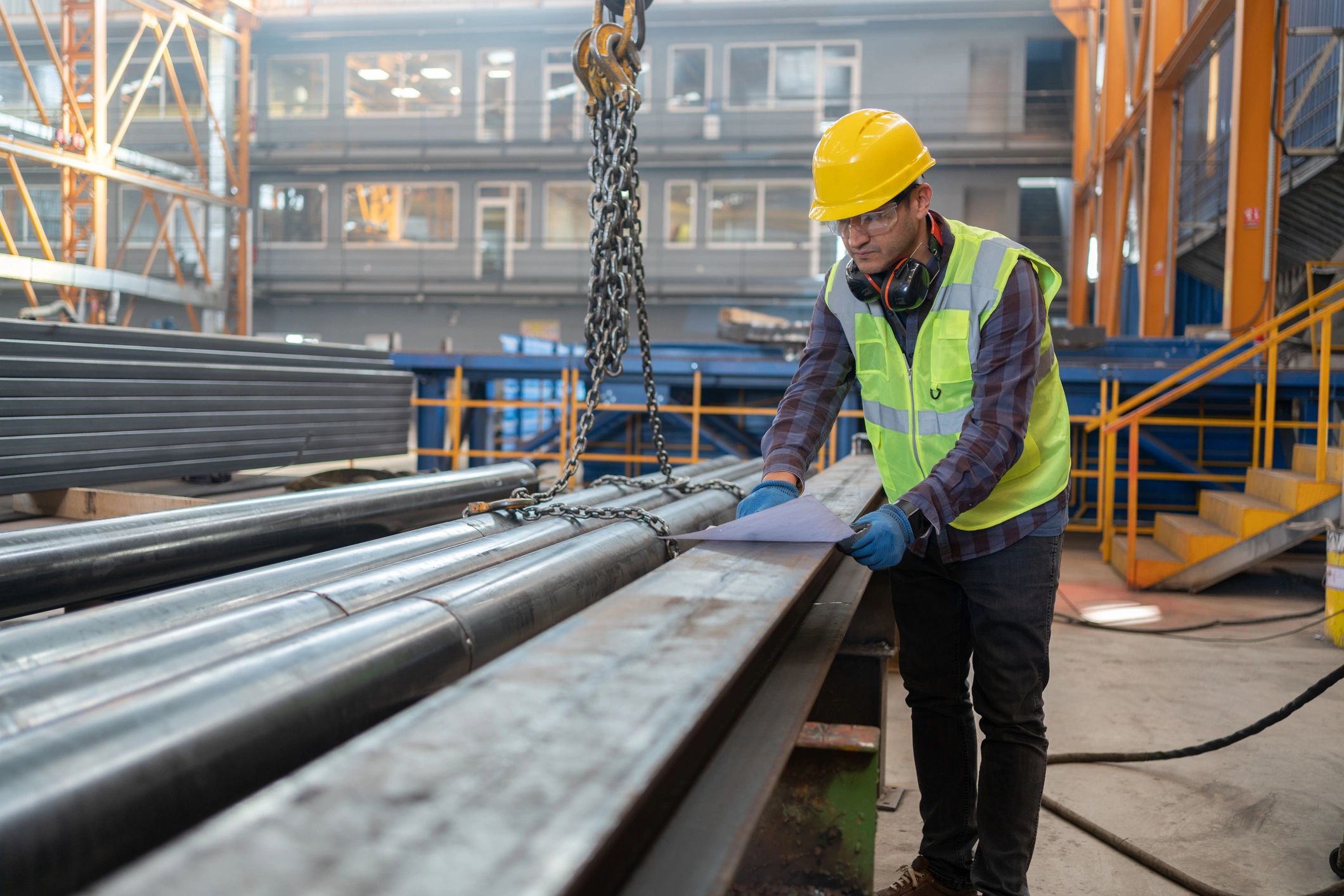 steel pipes warehouse industrial supply